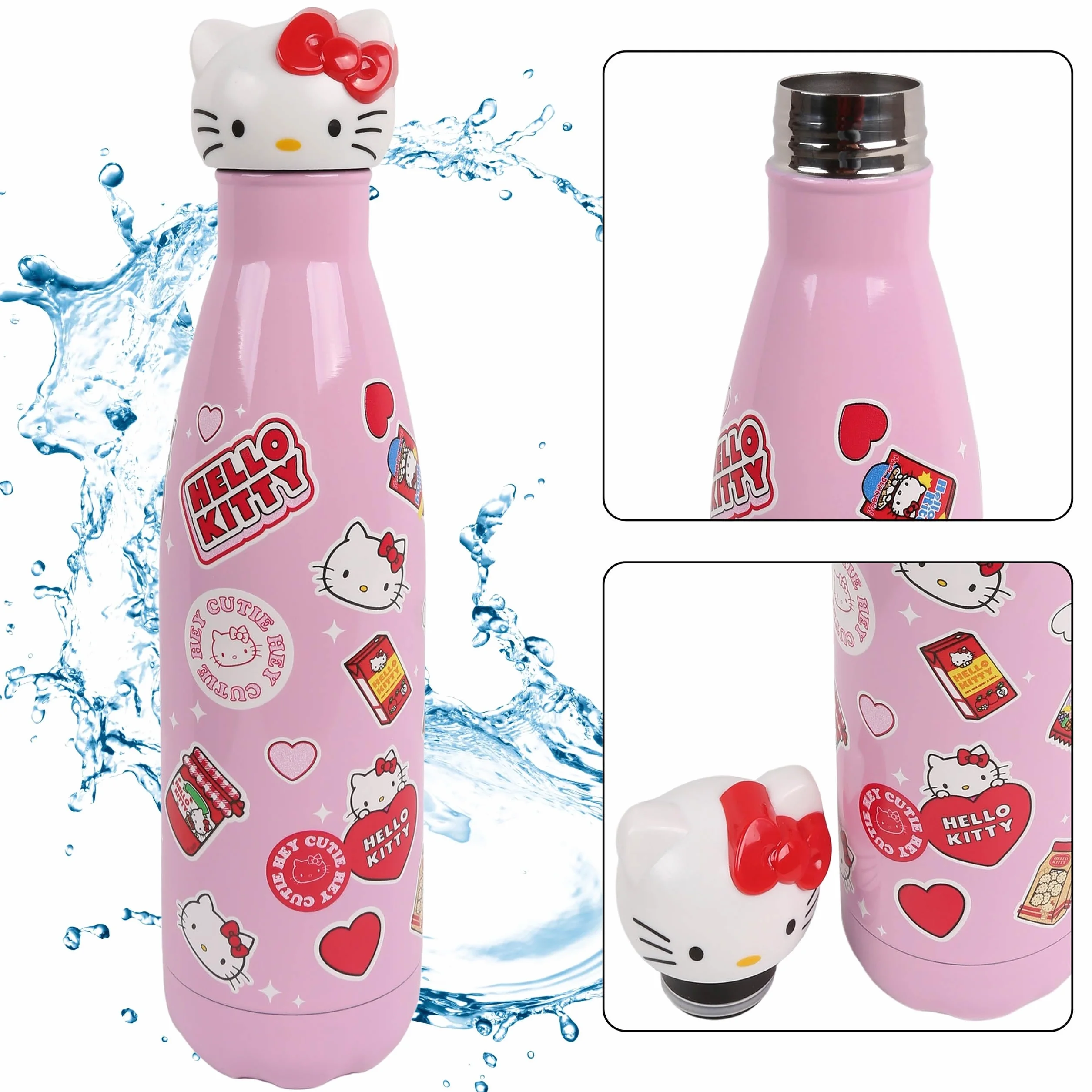 Hello Kitty butelka termo ze stali nierdzewnej 500ml różowa