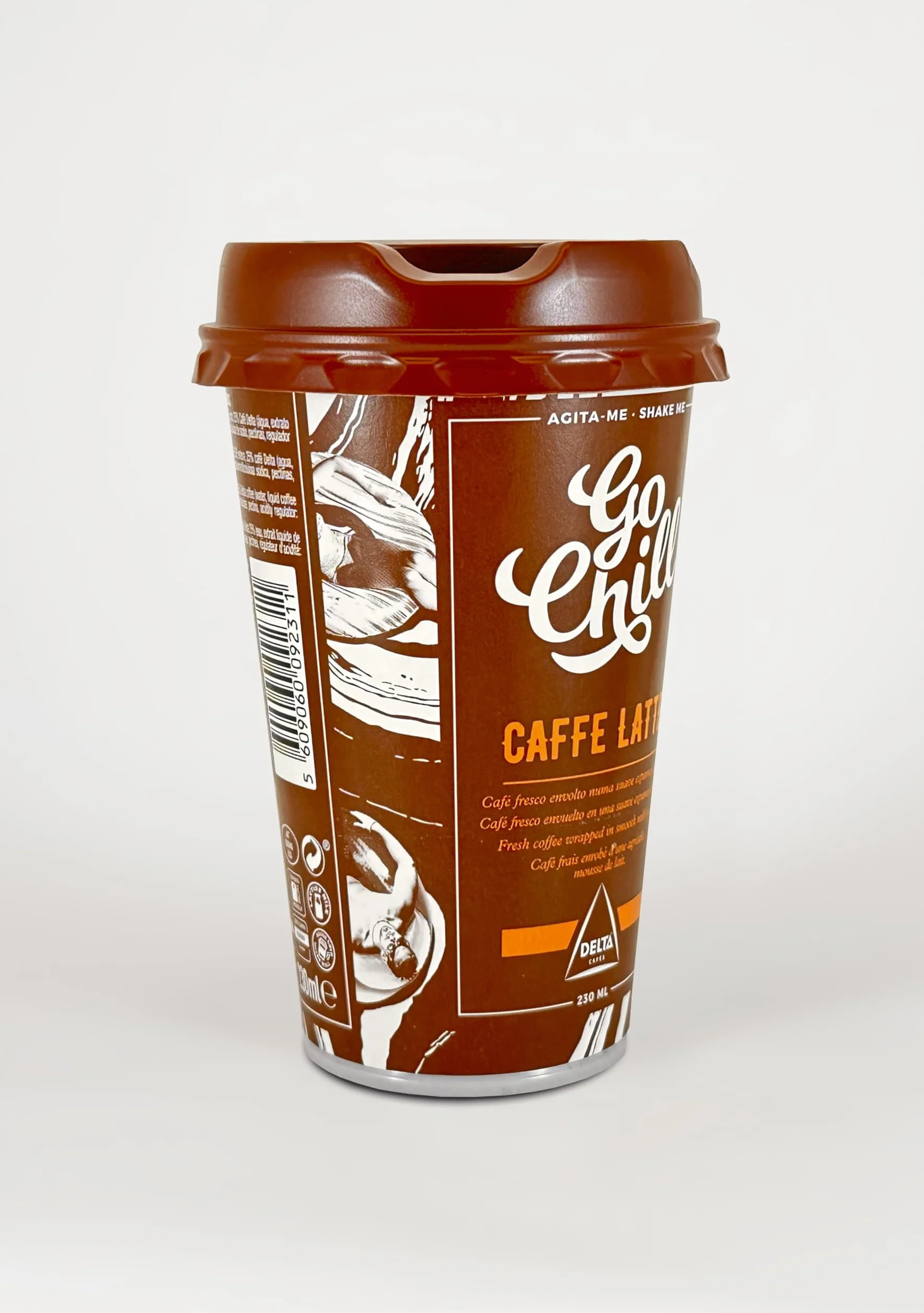 Go Chill Coffee Latte - Bebida de Café Lista para Beber - Suave Refrescante y Espumoso - Espresso y Leche - 230 ml.
