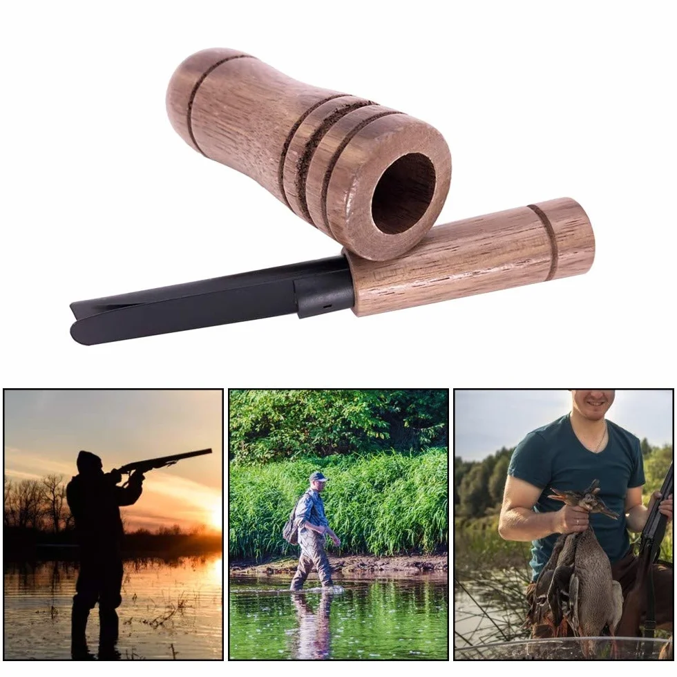Silbato de Llamada de Pato de Madera para Caza al Aire Libre