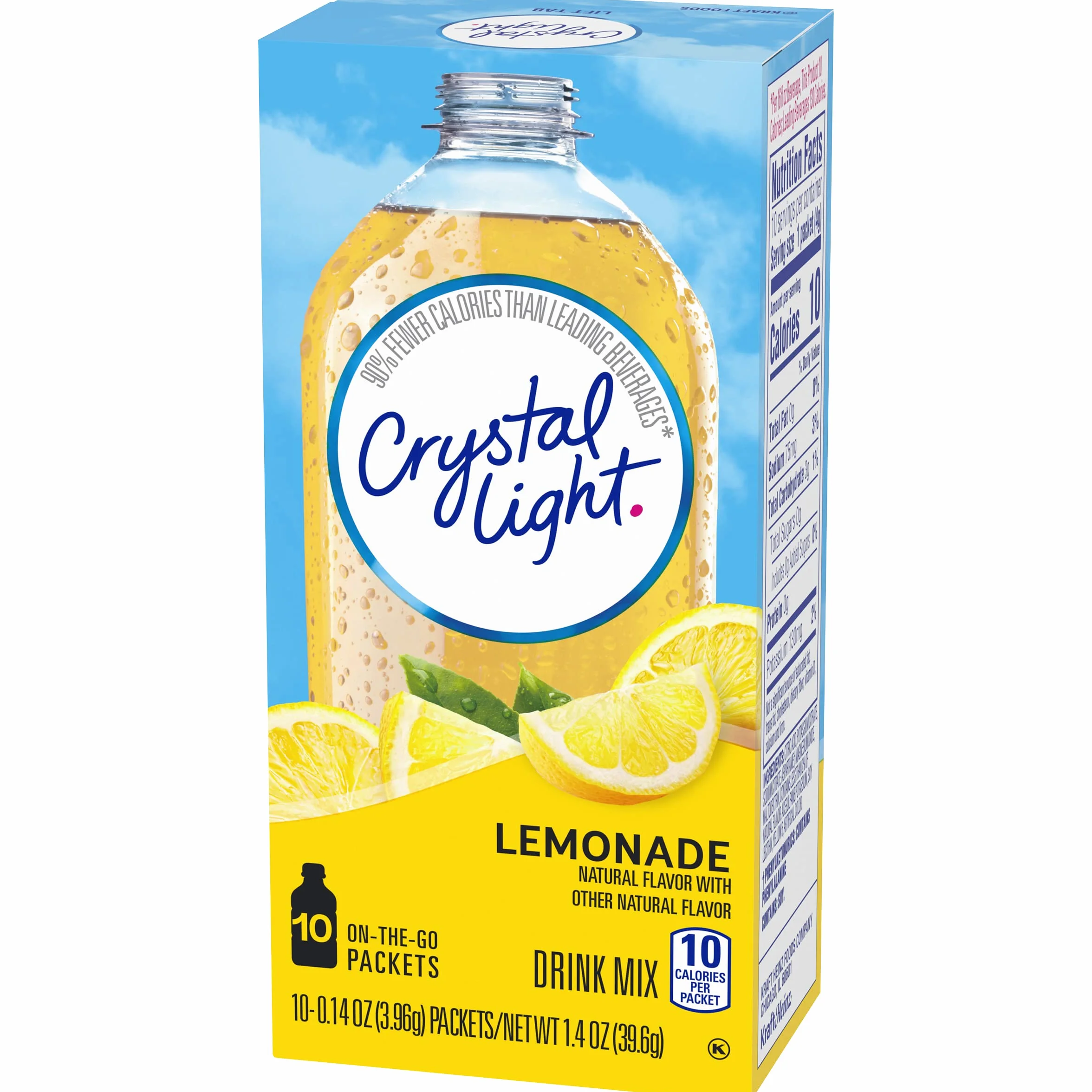 Crystal Light Lemonade, 10 On-the-Go Packets Pack of 4