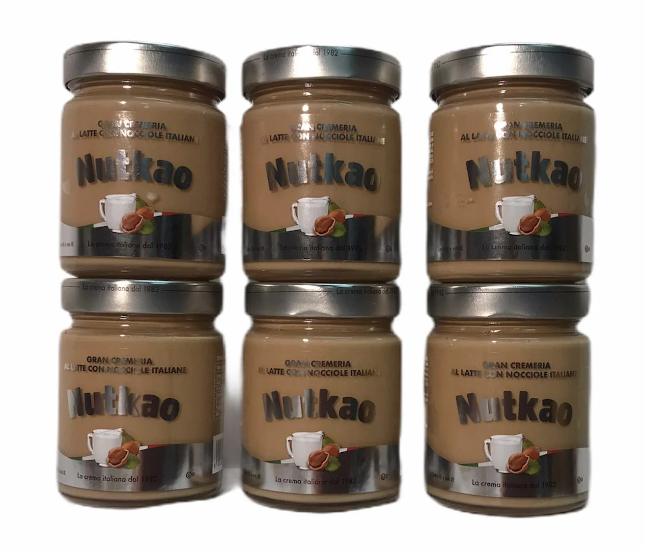 Nutkao gran cremeria 6x350gr crema de leche y avellanas crema de avellanas italiana