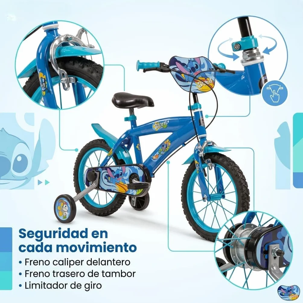 Bicicleta Infantil Toimsa Stitch Azul