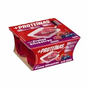 Gelatina sabor a frutos silvestres +Proteínas Hacendado 10 g proteínas 0% azúcar 8 ud. x 100 g Pack 8