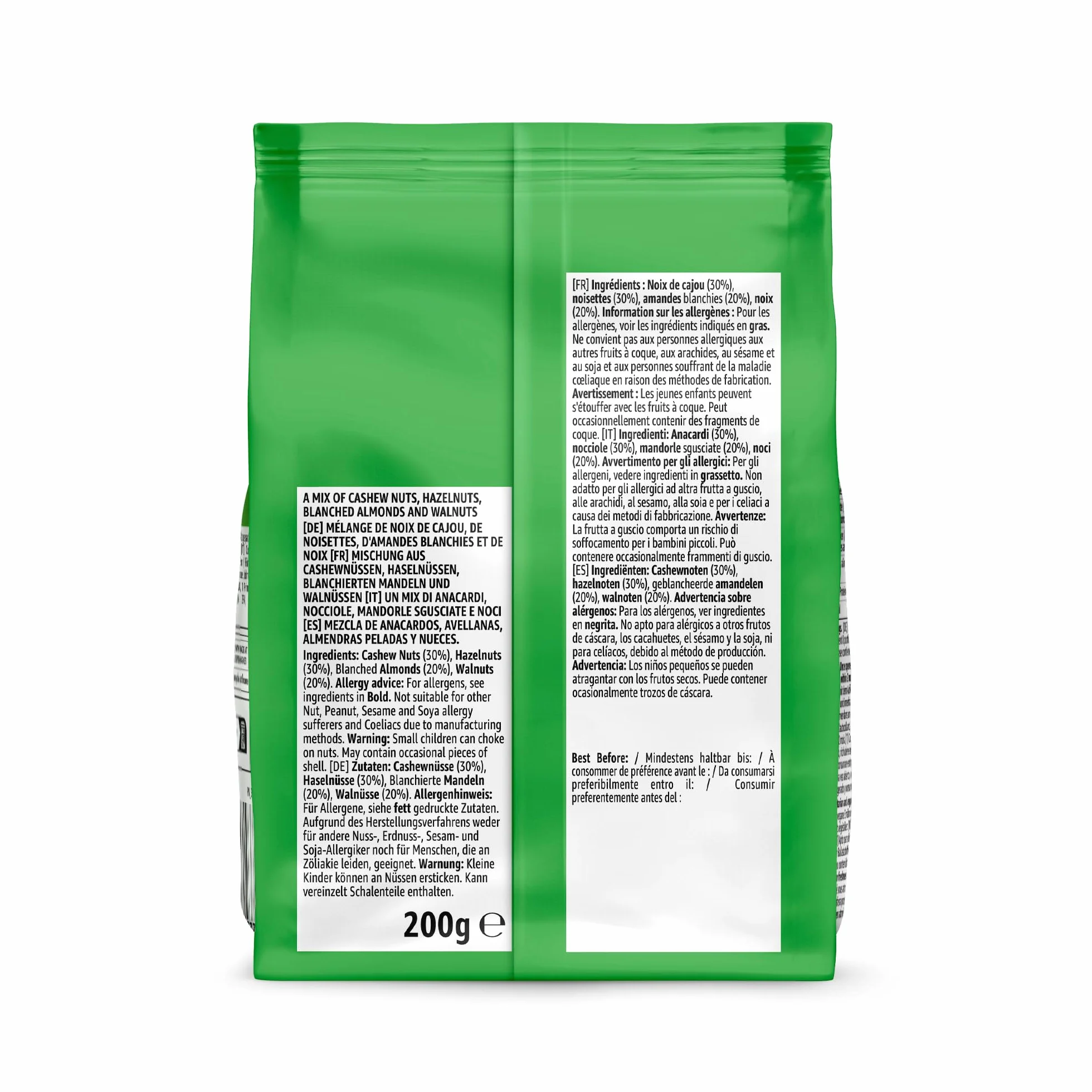 Amazon Mezcla de Frutos Secos 200g Paquete de 7