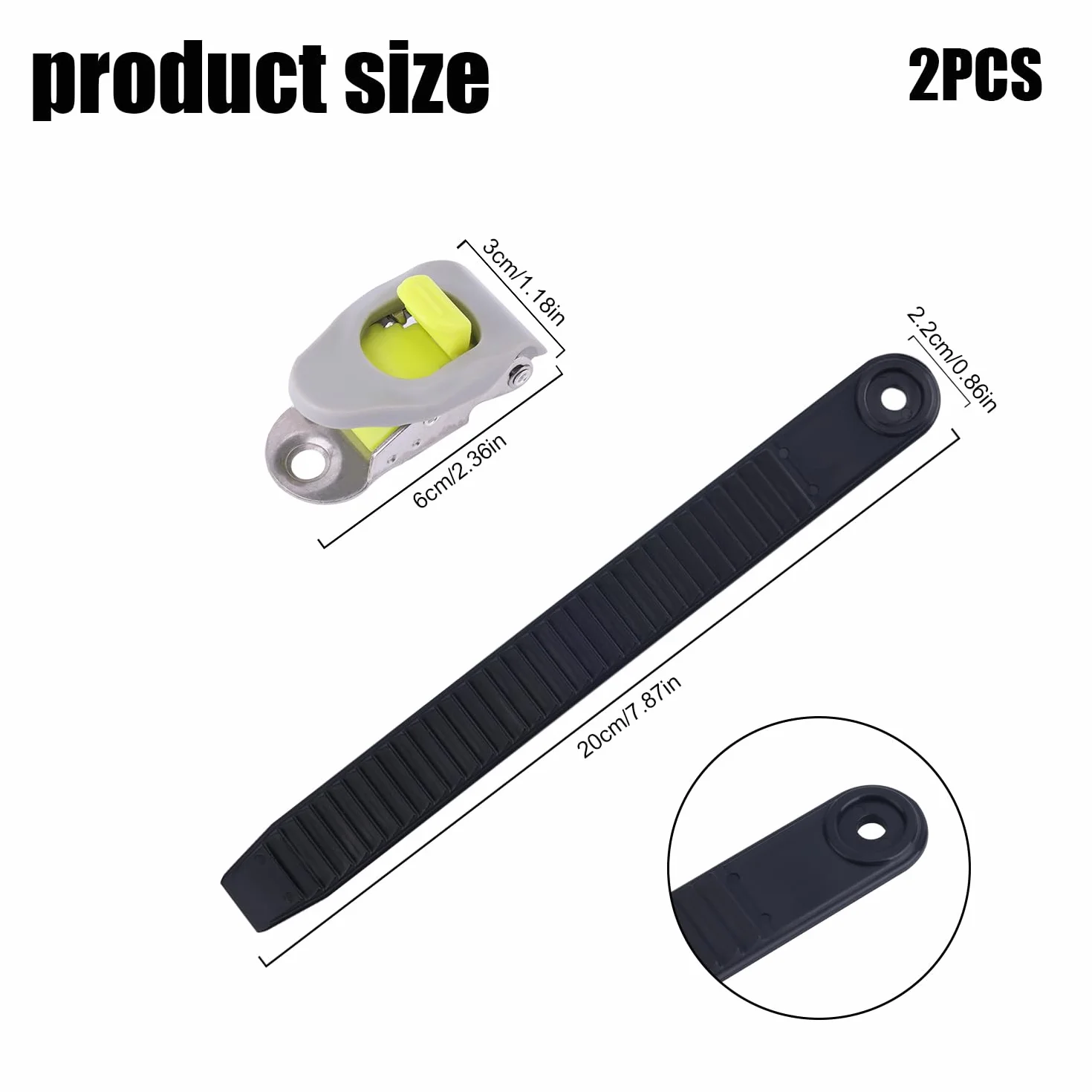 BOXOB 2uds Correas de Tobillo para Snowboard con Hebillas Negras Duraderas