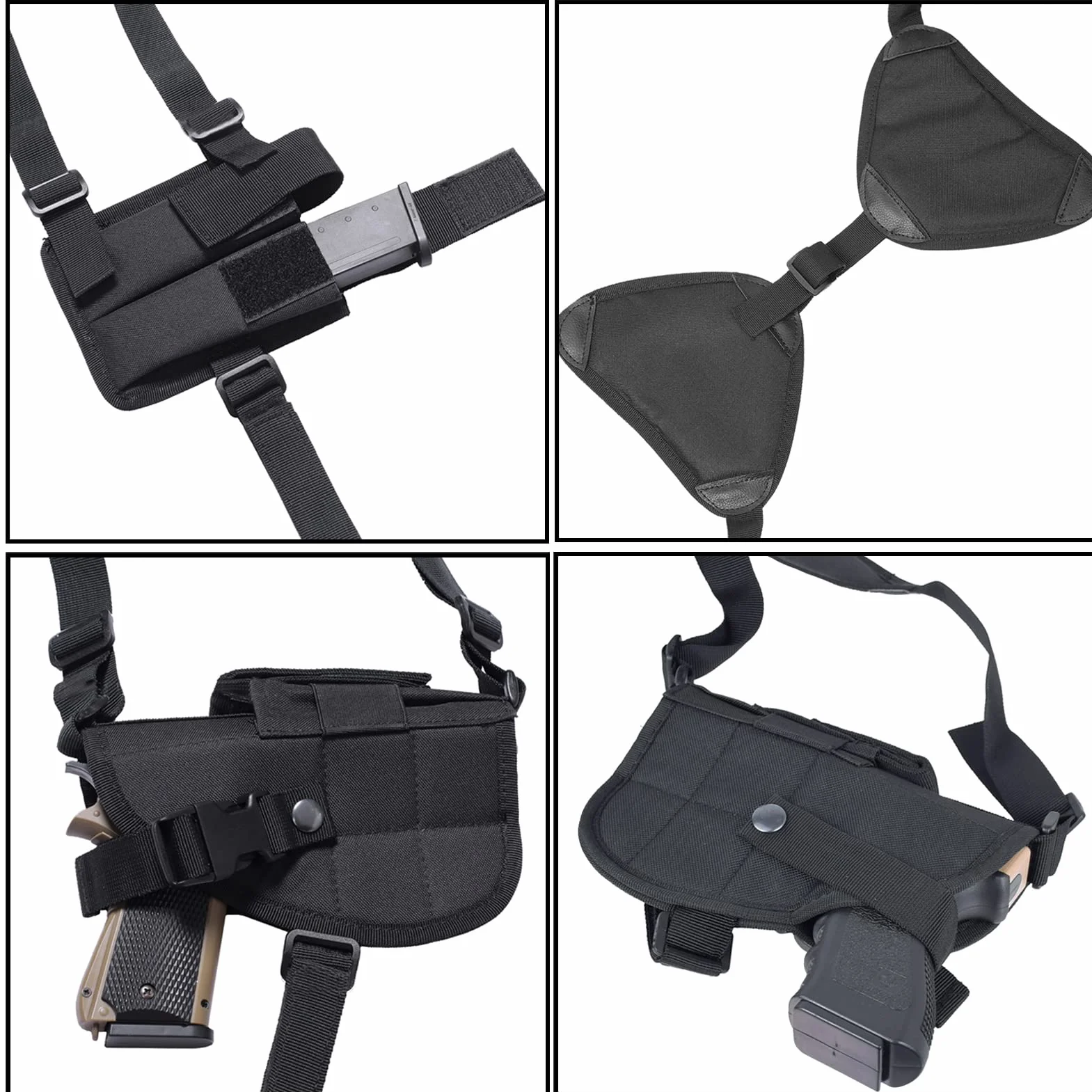 ZONSUSE Pistolera Hombro Funda Oculta Ajustable para Glock Ruger Sig Sauer Smith