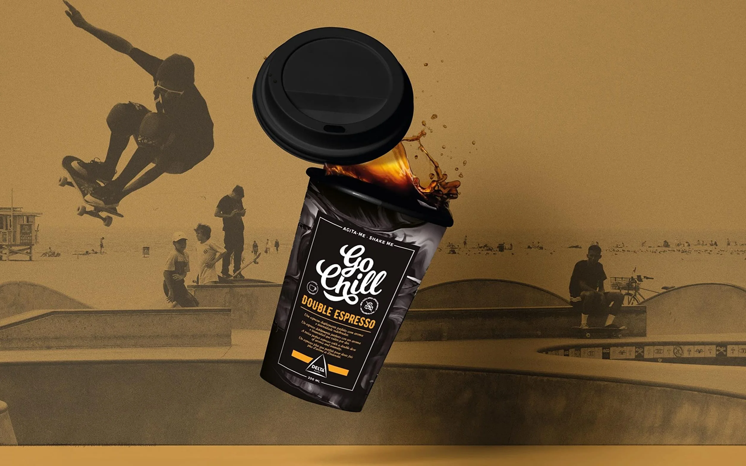 Go Chill Doble Espresso - Bebida de Café Lista para Beber - Elaborado con Leche, Agua, Azúcar y Extracto de Café - 230 ml