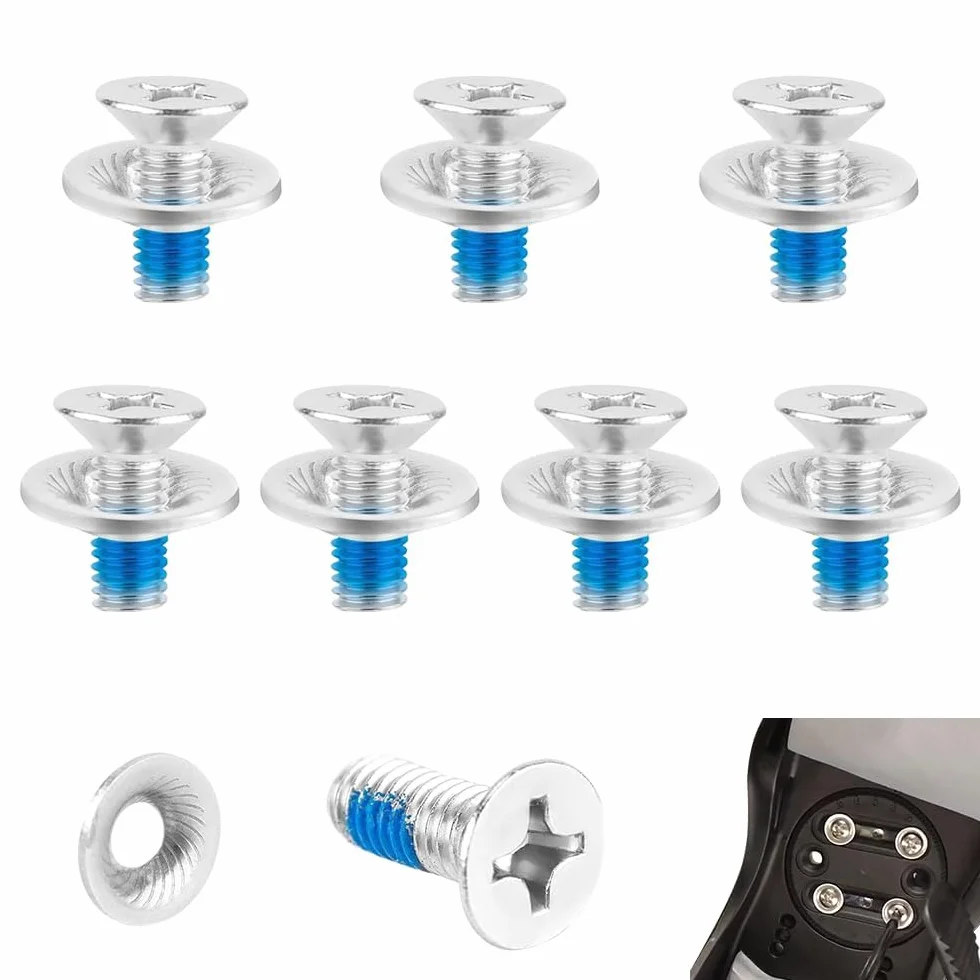 Tornillos de fijación Snowboard Acero Inoxidable M6 x 17 mm Cabeza avellanada con Arandelas Juego 16