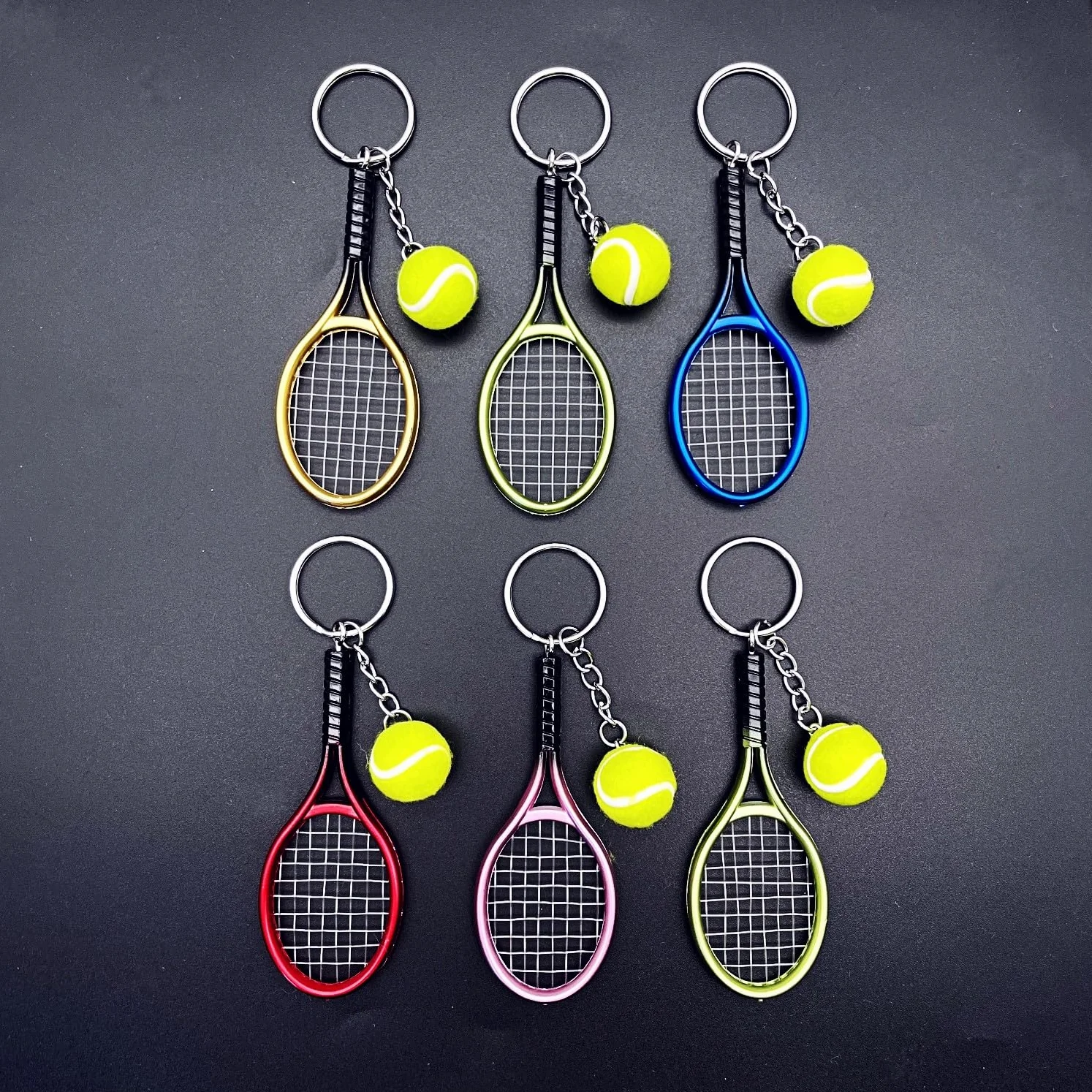 Llavero raqueta de tenis mini JZK, regalo temático tenis, decoración fiesta