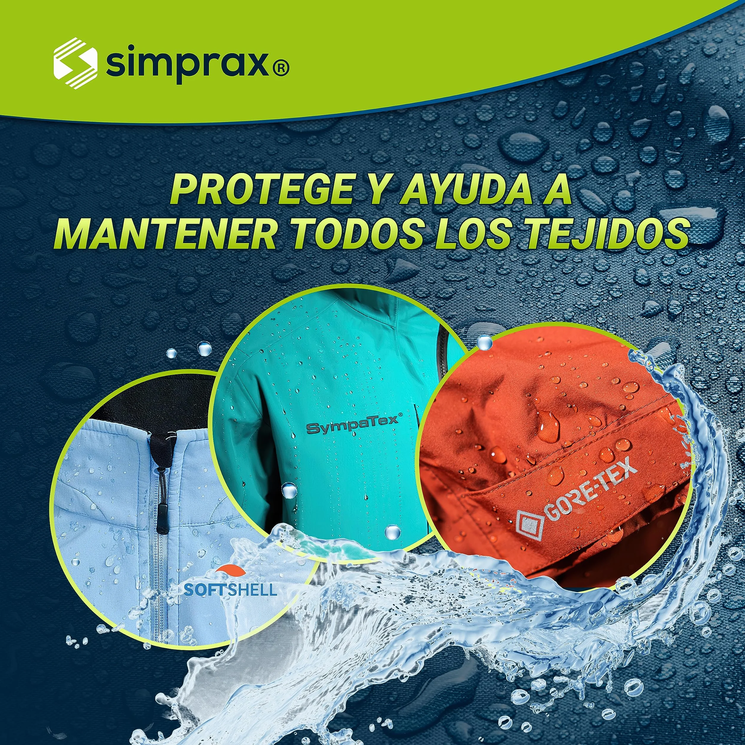 Spray Impermeabilizante Textil 500ml Ecológico para Ropa Técnica y GoreTex Softshell Sympatex