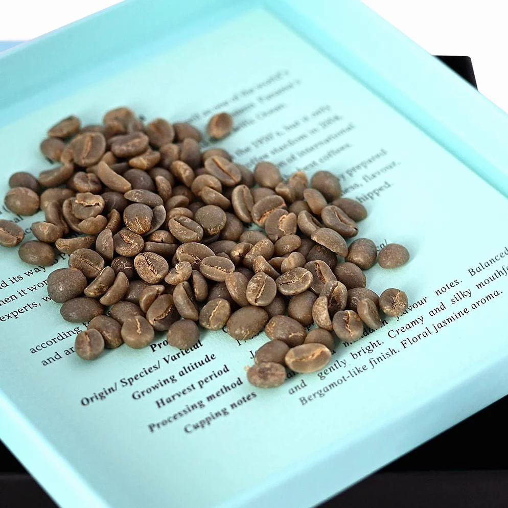 100% Café de las Montañas Azules de Jamaica - Café de grano verde - 100g | Nivel de tueste: no tostado