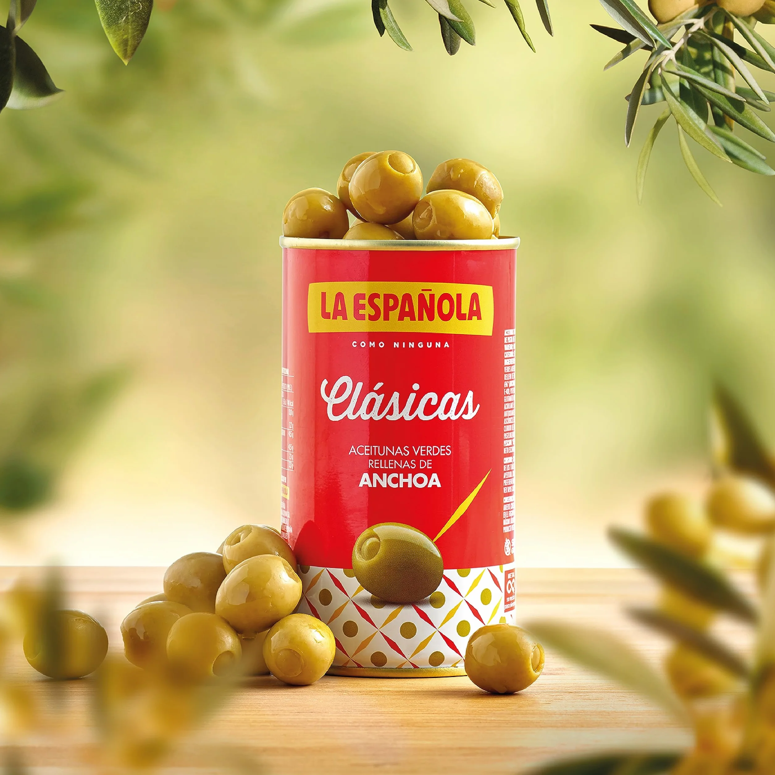 La Española - Pack de Aceitunas Rellenas de Anchoa I Pack de 12 Unidades 12 X 150 Gr I Olivas de Mesa