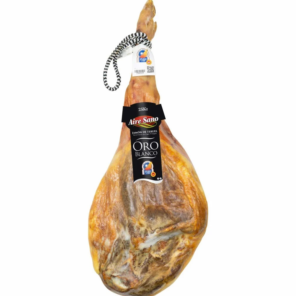 Aire Sano - Jamón Oro Blanco Denominación de Origen Teruel - Curación Minima de 25 Meses - (8,0-8,5 KG).