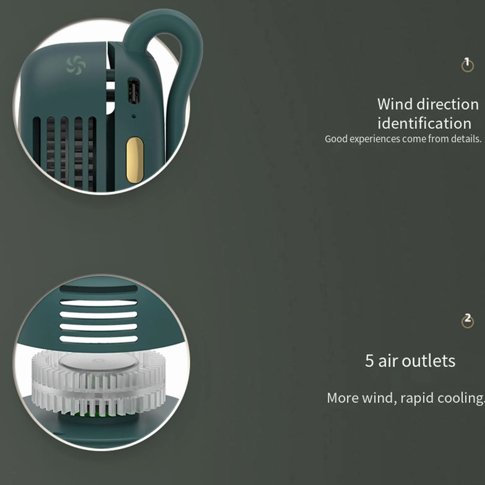 Ventilador de cintura 3 velocidades ajustables rotación 360° brisa fresca