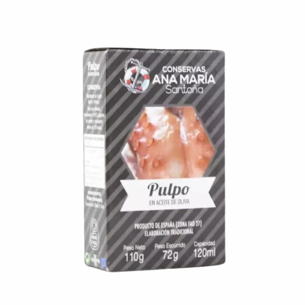 Lata de Pulpo en aceite de oliva 120ml Ana María Santoña