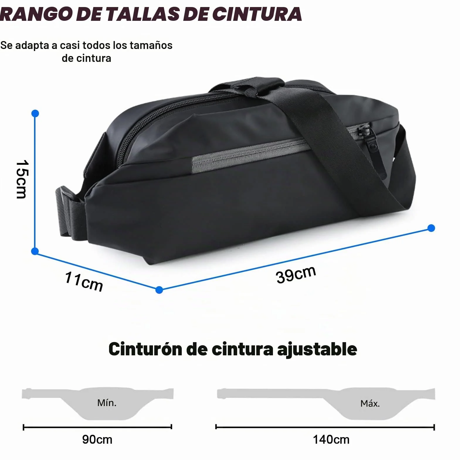FORETOY Riñonera Impermeable Deportiva 4 Bolsillos con Botella para Running Marcha Bici