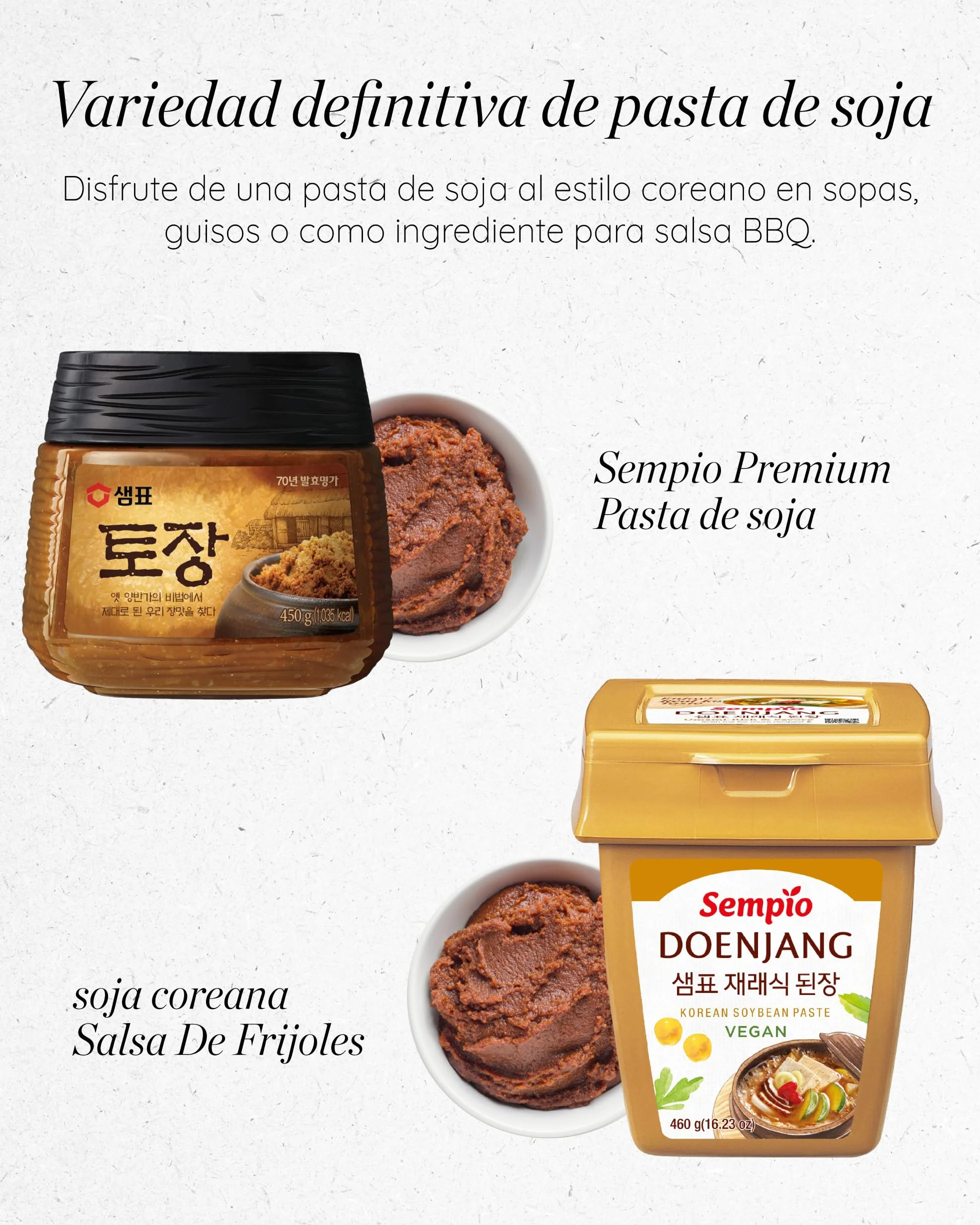 Pasta de soja coreana "Doenjang" de Sempio - Vegana, pasta de miso tradicional 460gr