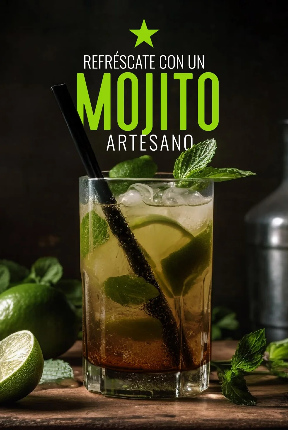 La Bodeguita Mojito – Cóctel Premium, artesano y natural – Pack 2 botellas elaborado con ron dorado, limón mediterráneo y hierbabuena – 2×75 cl.
