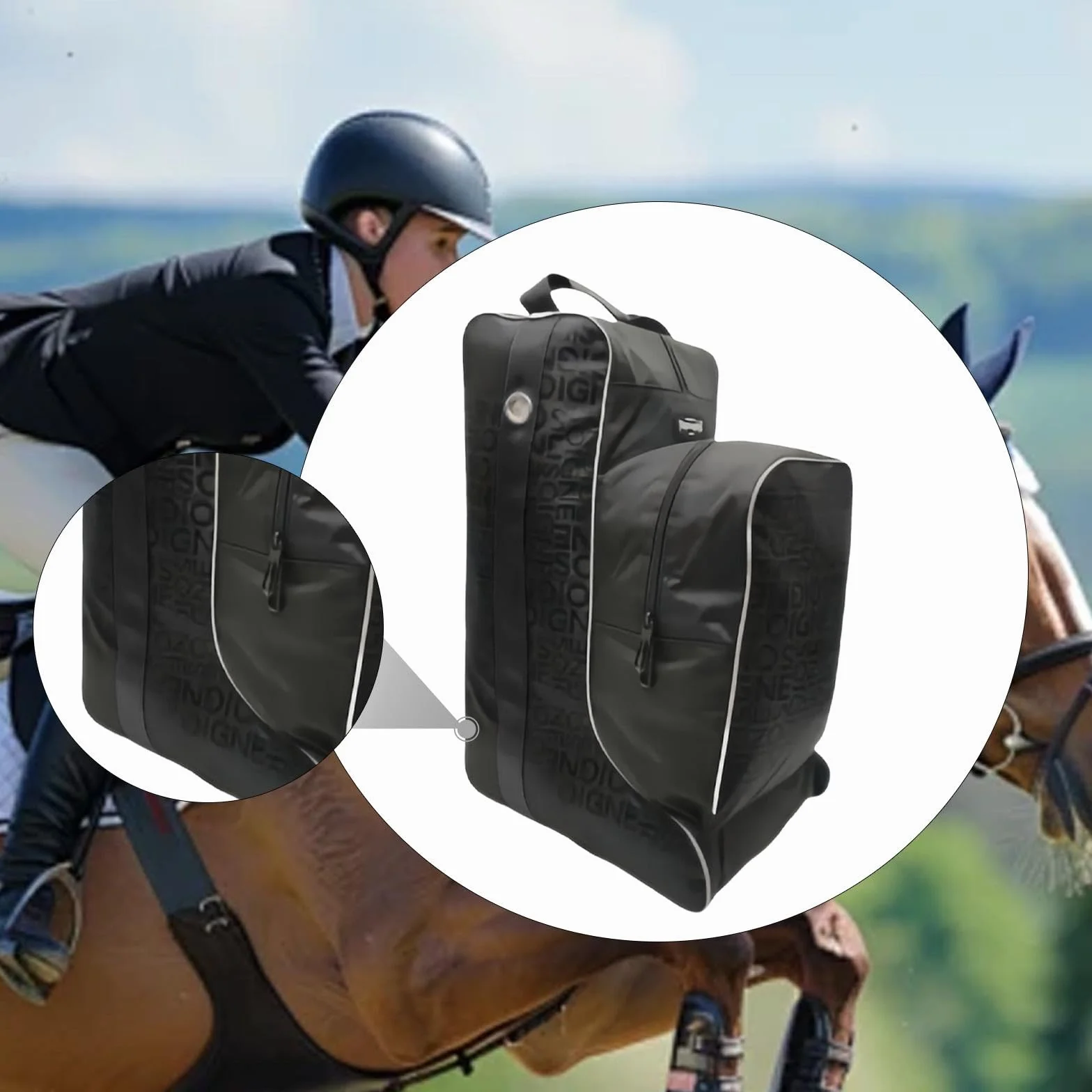 Sharplace Bolsa para Botas de Montar Tela Oxford Impermeable con Asa de Transporte