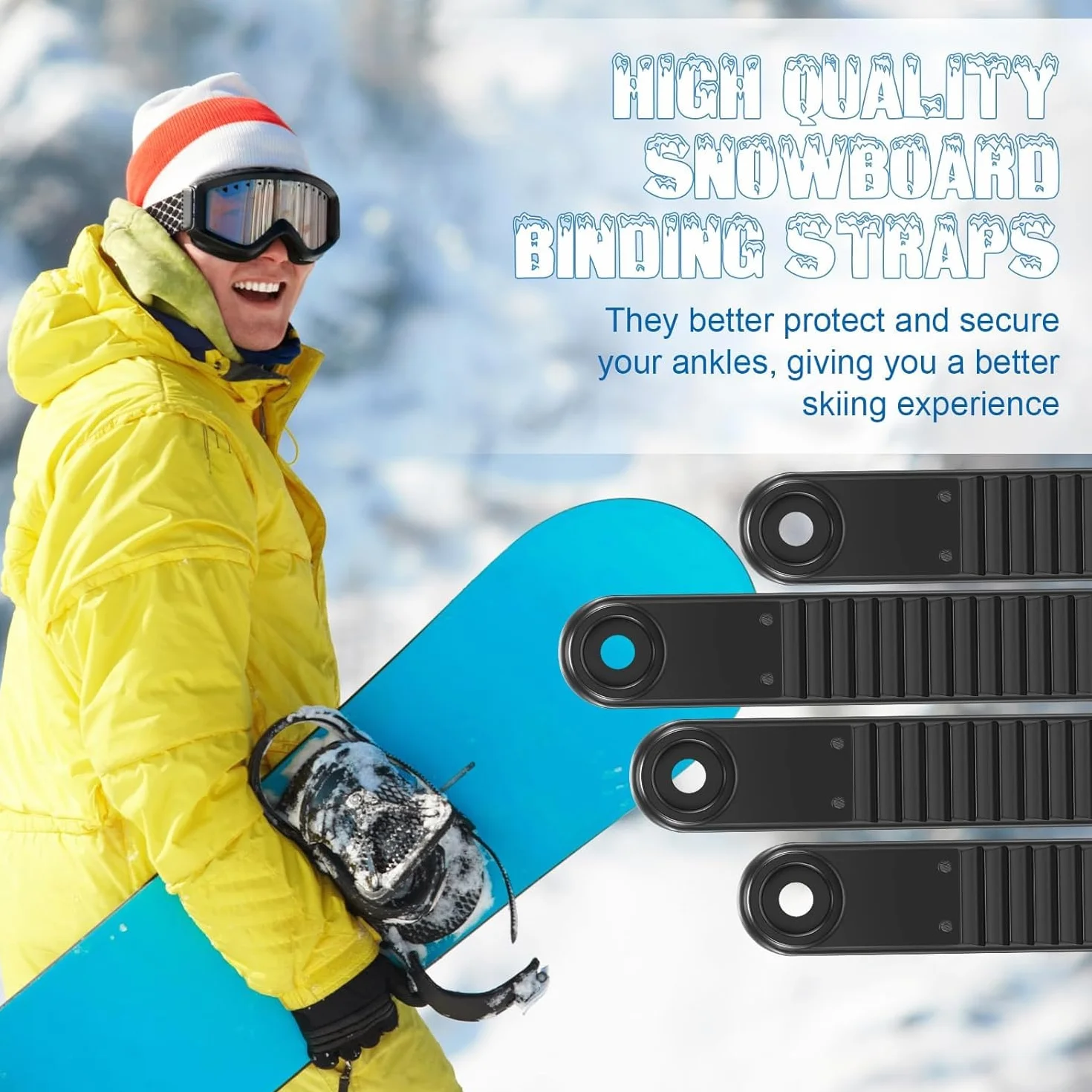 Accesorios Snowboard 6 Piezas Fijación Ski Binding Straps Correas Repuesto Tobillo