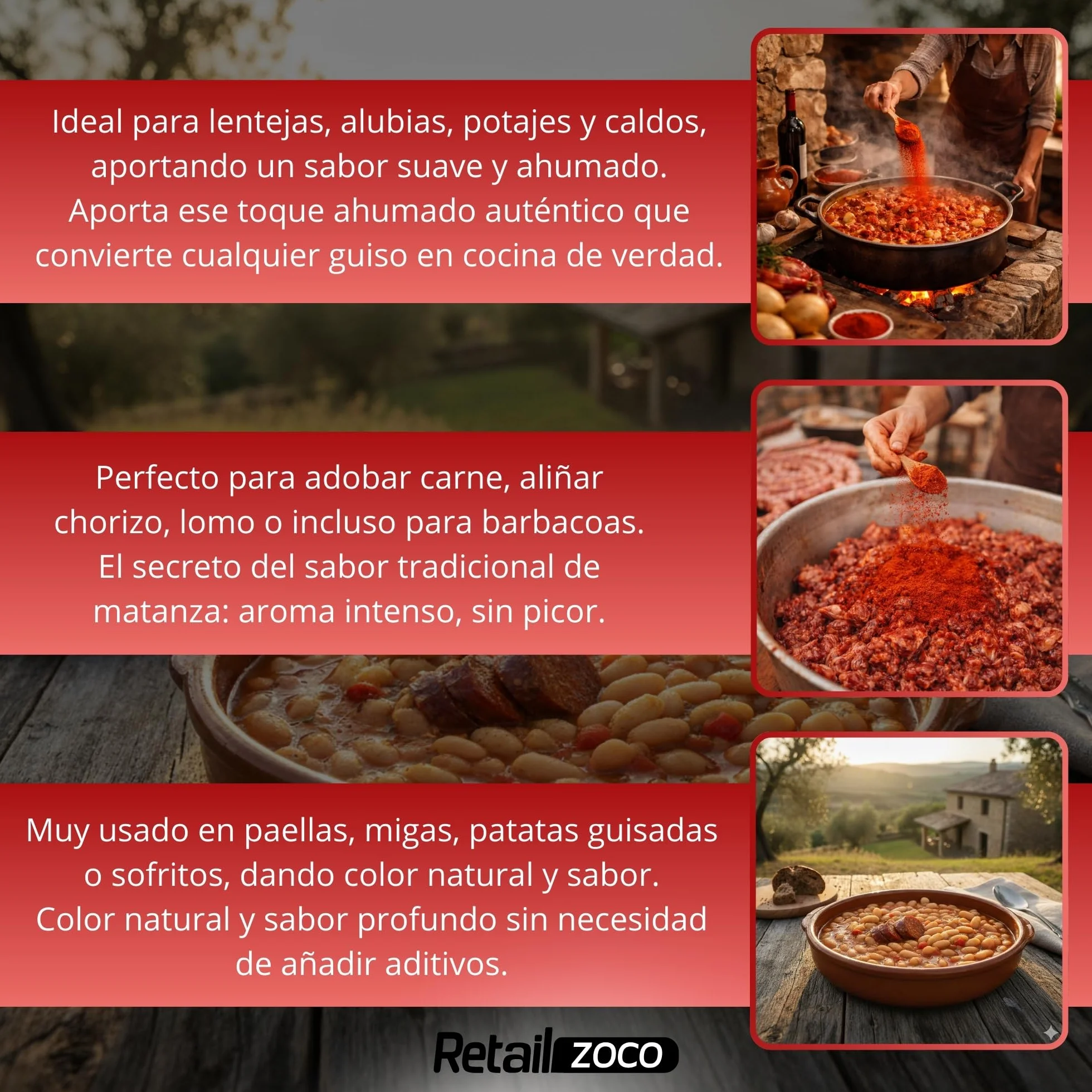 Pimentón de la Vera Ahumado Dulce, Denominación Origen Protegida, Pimentón Yuste 1557, Producido en Extremadura, Ideal para guisos, carnes, salsas y platos tradicionales, 1 bolsa de 250 gr