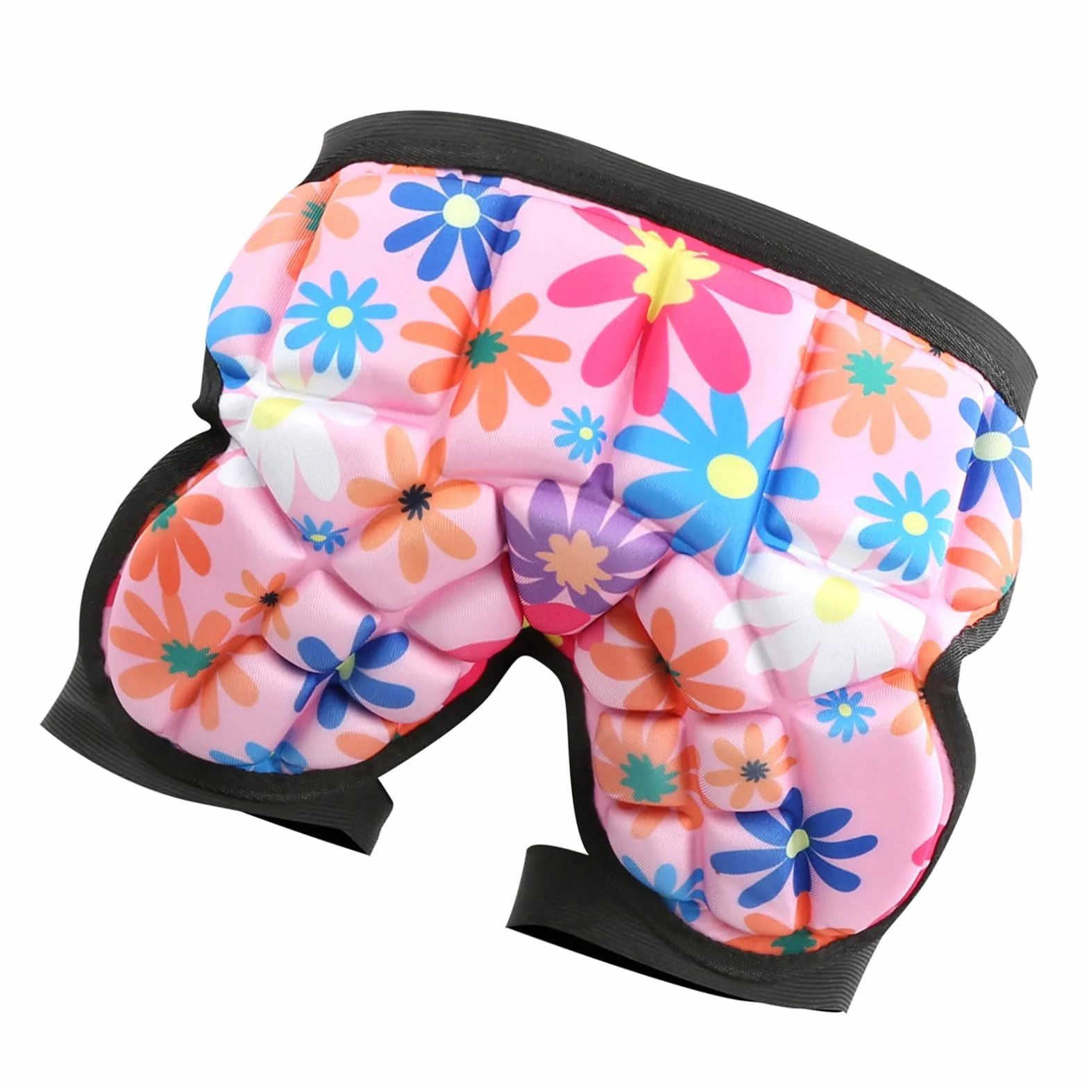 Cojín de Protección para Glúteos y Caderas para Niños, Protector de Patinaje de Fibra de Poliuretano Ajustable Rojo