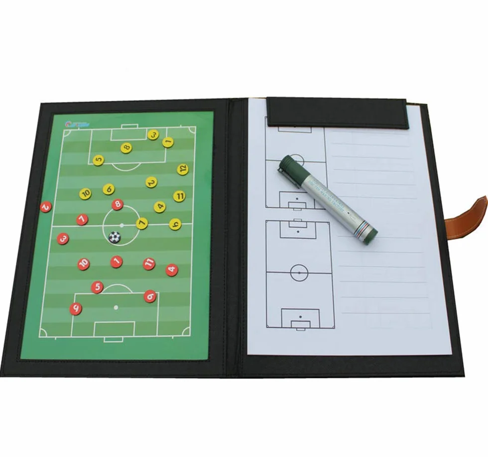 Carpeta Táctica de Fútbol con Imanes, Pizarra Entrenamiento 53x31cm
