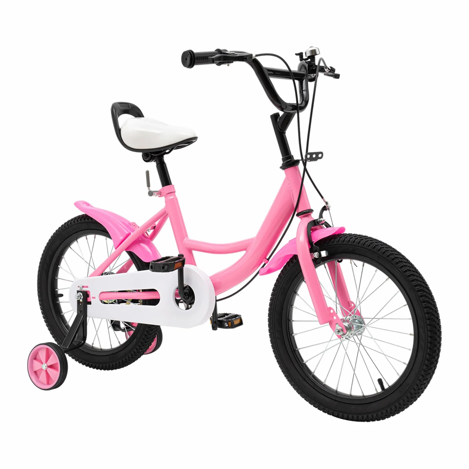 Bicicleta infantil 16 pulgadas con ruedas estabilizadoras desmontables para niños 5-8 años