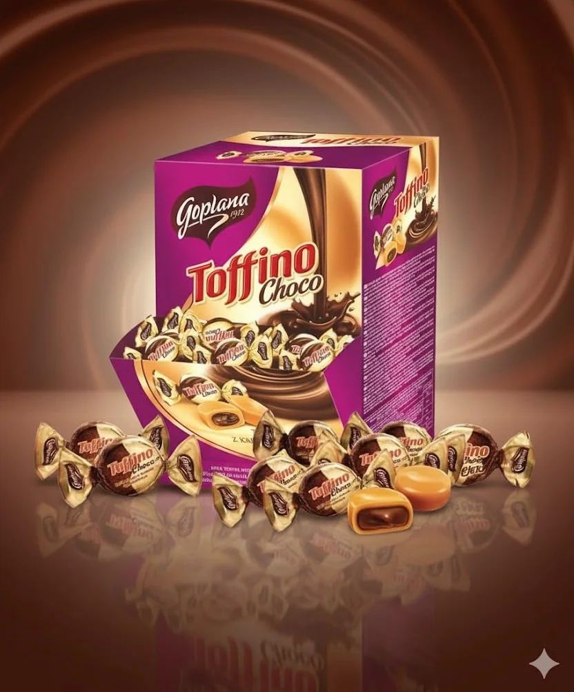 Goplana Caramelo Blandito Masticable Toffes Toffino 2,5 kg con Crema Liquida Chocolate