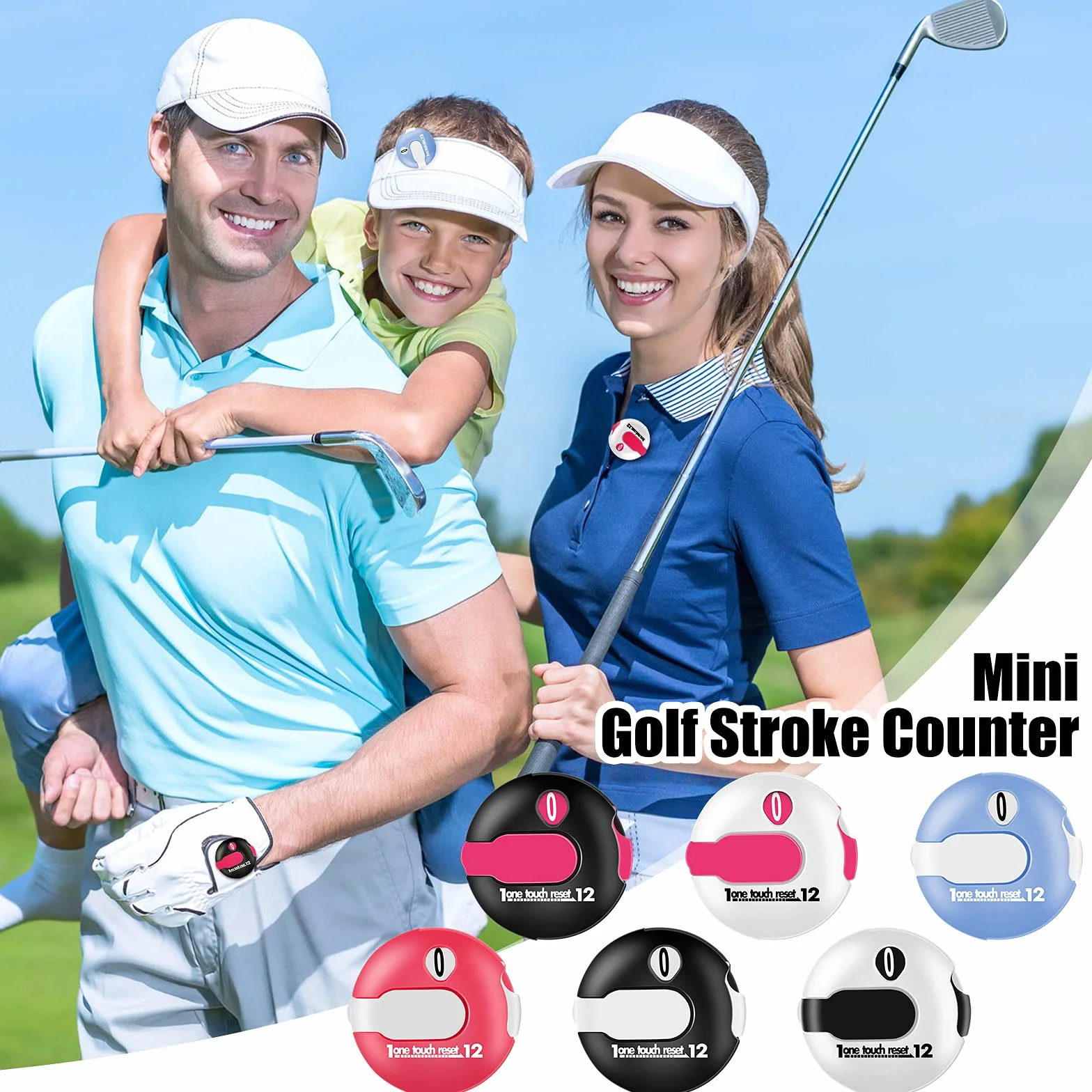 Contador de Puntuación de Golf Mini Clicker 12 Puntos Accesorios Scorekeeper 1.2 Pulg.