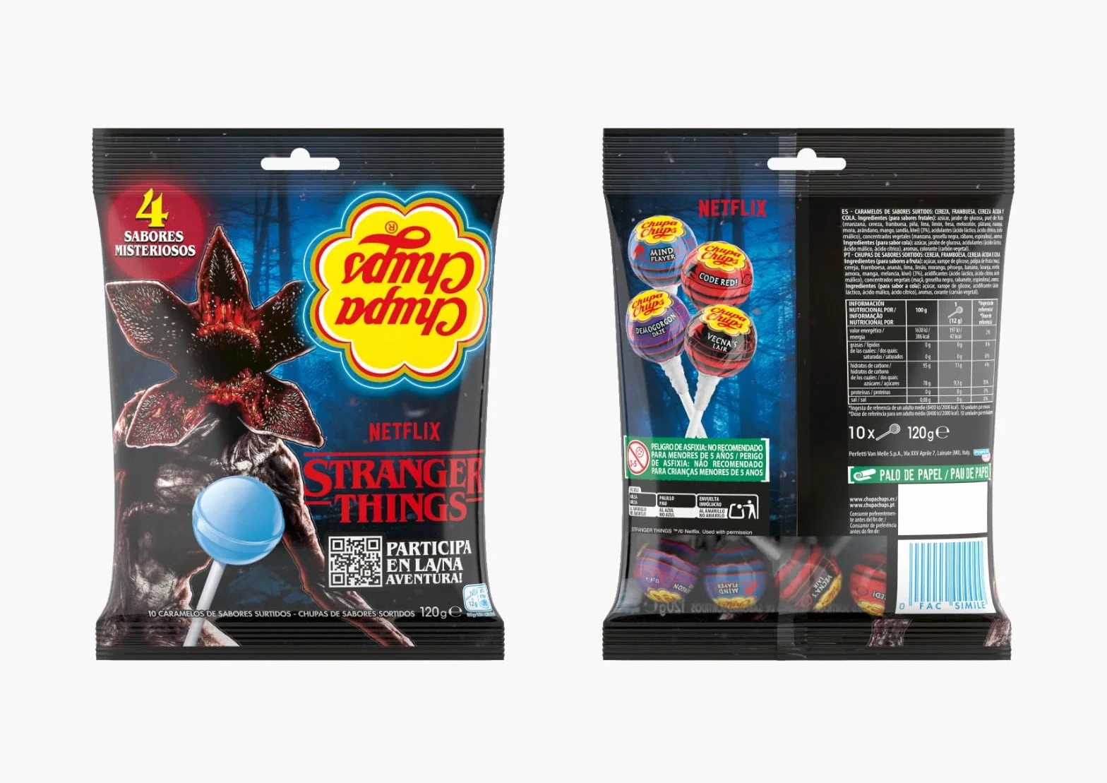 iChuches - Chupas de Stranger Things, Sabores Misteriosos de Cada Personaje de la Serie - 20 Unidades, Upside Down Malos