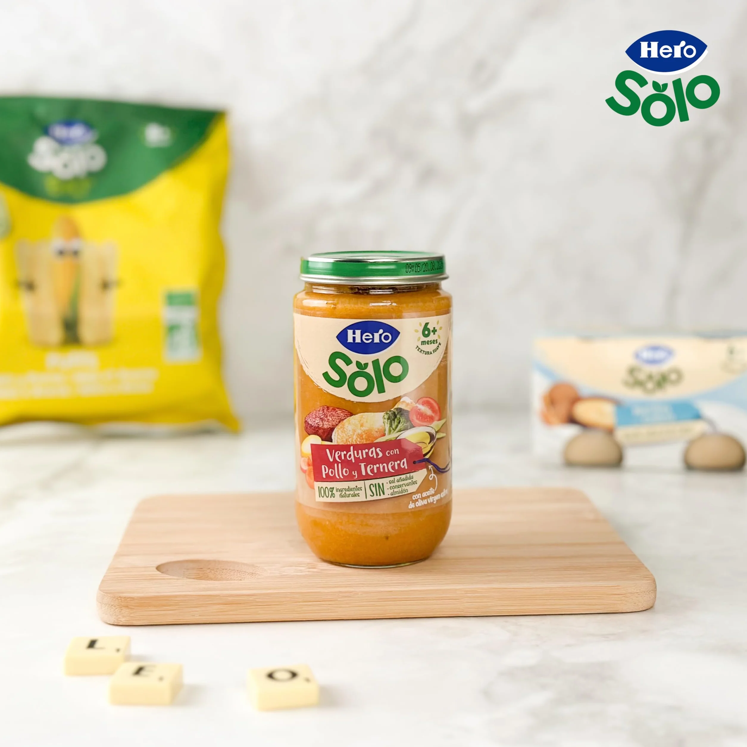 Hero Solo, Tarritos de Verduras con Pollo y Ternera, a partir de los 6 Meses, Baby, Pack de 12 x 235 g