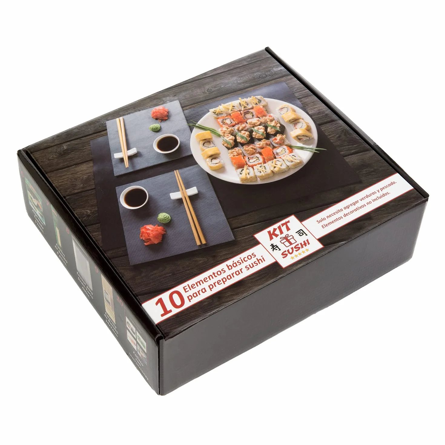 Regalo Original Gourmet para hacer Sushi 1,9 Kg 10 Ingredientes y Utensilios