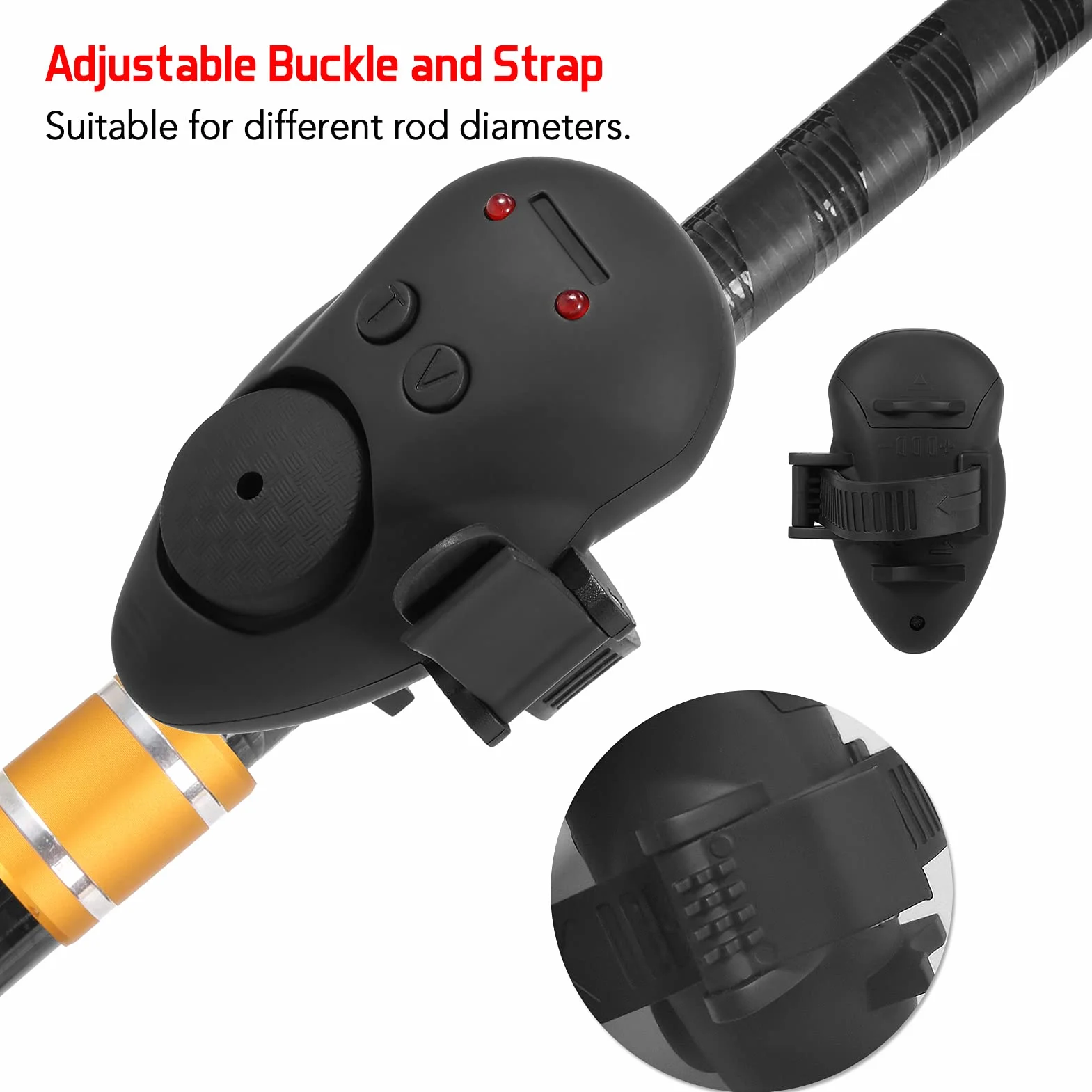 Kit de Alarma de Pesca Digital con Estuche Portátil y Indicador Luminoso