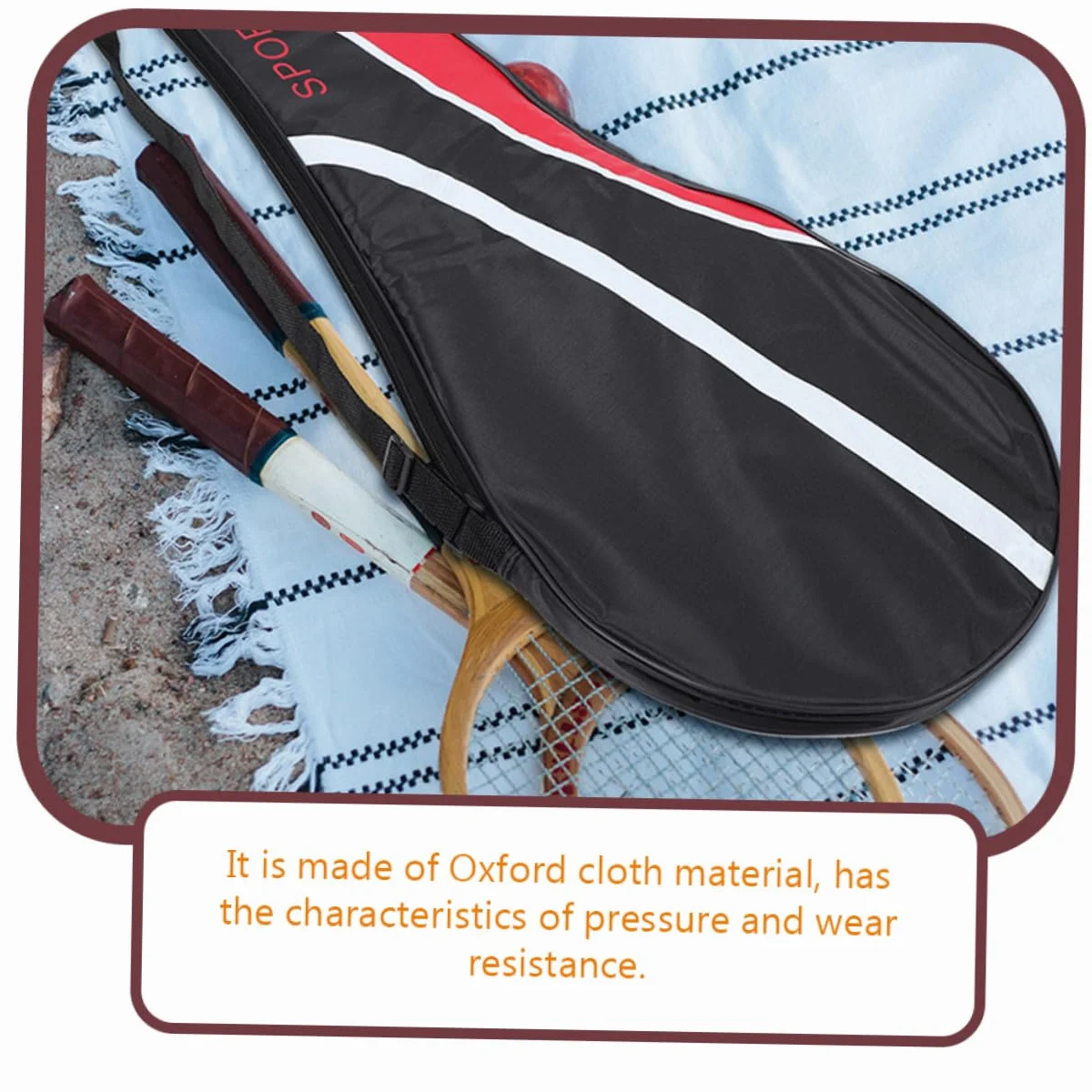 Bolsa Portátil Resistente Tela Oxford para 2 Raquetas de Bádminton