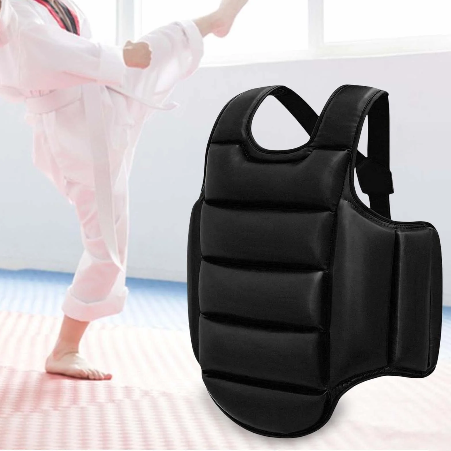 Harilla Protector de Costillas para Karate, Chaleco Protector de Taekwondo y Boxeo para Golpes Pesados