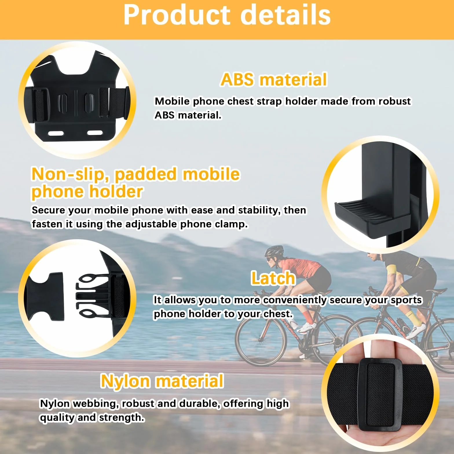 Arnés de Pecho Soporte para GoPro y Smartphone