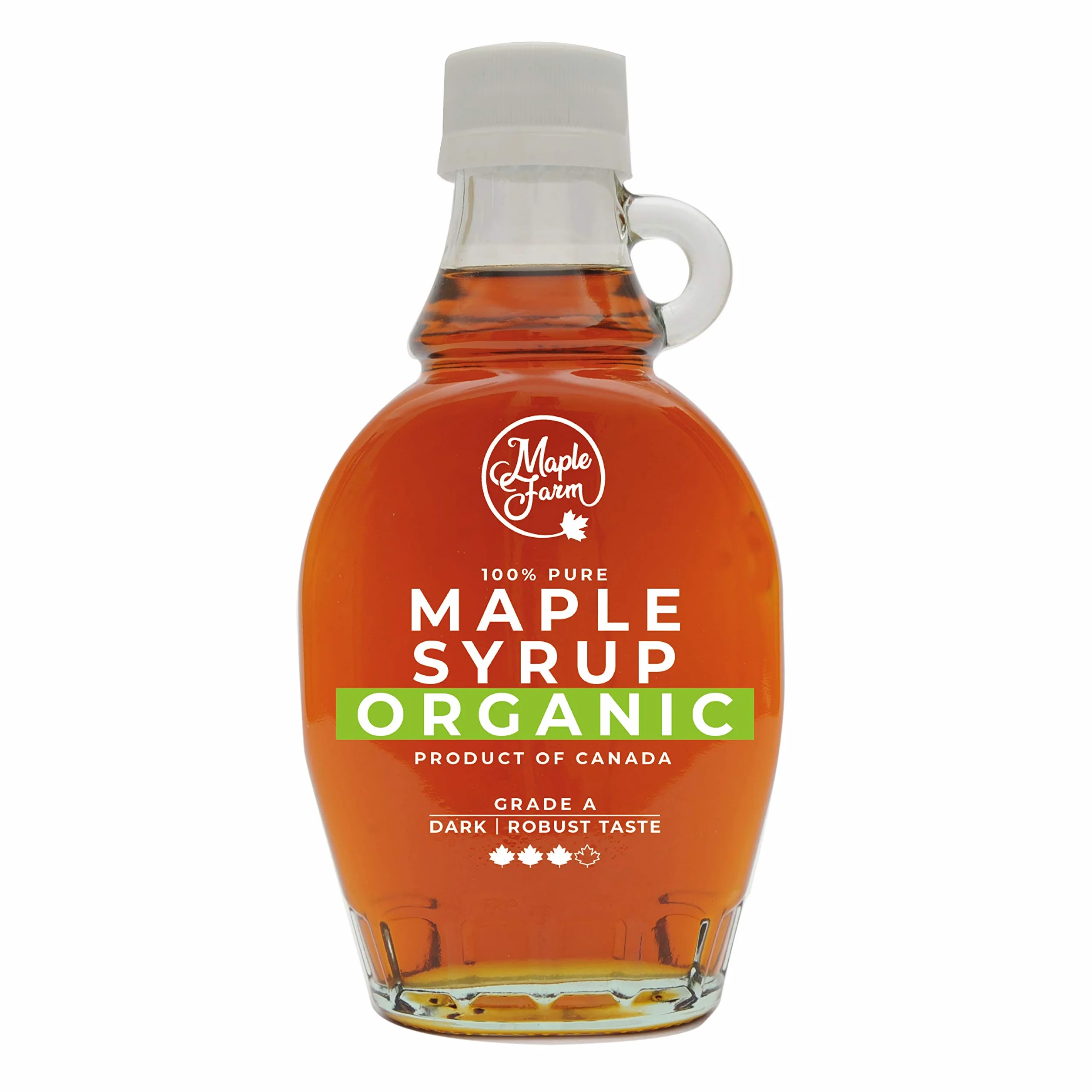 Jarabe de arce BIO - Grado A (Dark, Robust taste) - 189 ml (250 g) - Miel de arce biológico - Sirope de arce - Organic maple syrup