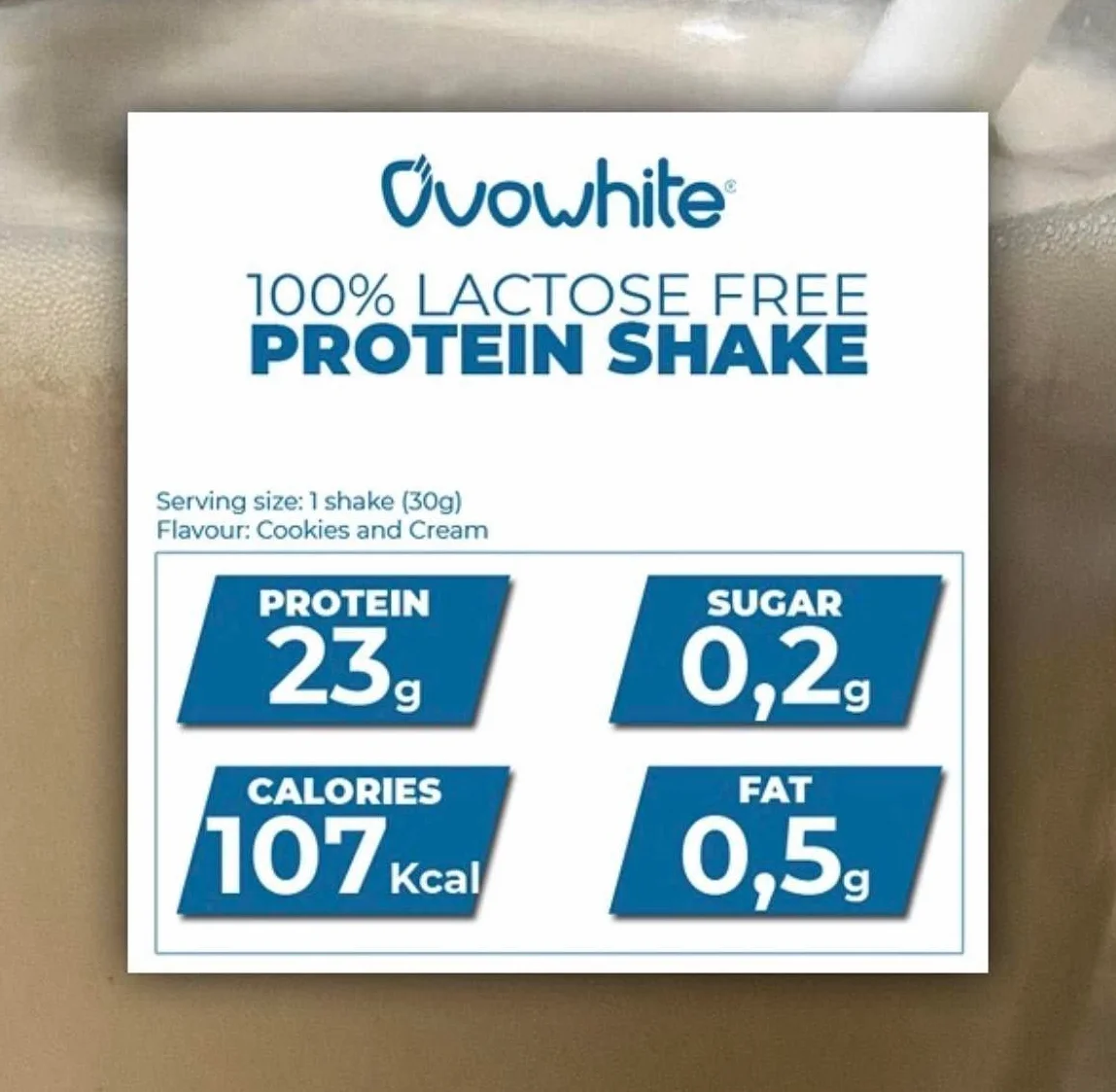 Proteina Instant clara huevo en polvo 800g White Chocolate Shake 100% natural vegetarianos