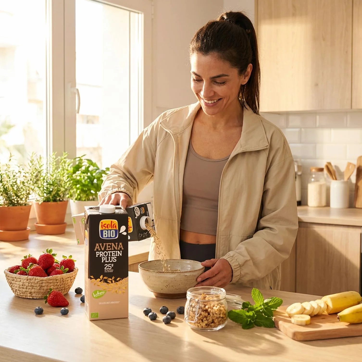 ISOLA BIO - Pack de 6 Unidades de 1 L de Bebida Ecológica Vegetal de Avena con Proteína - Alto Contenido en Proteínas Vegetales - Apto para Veganos