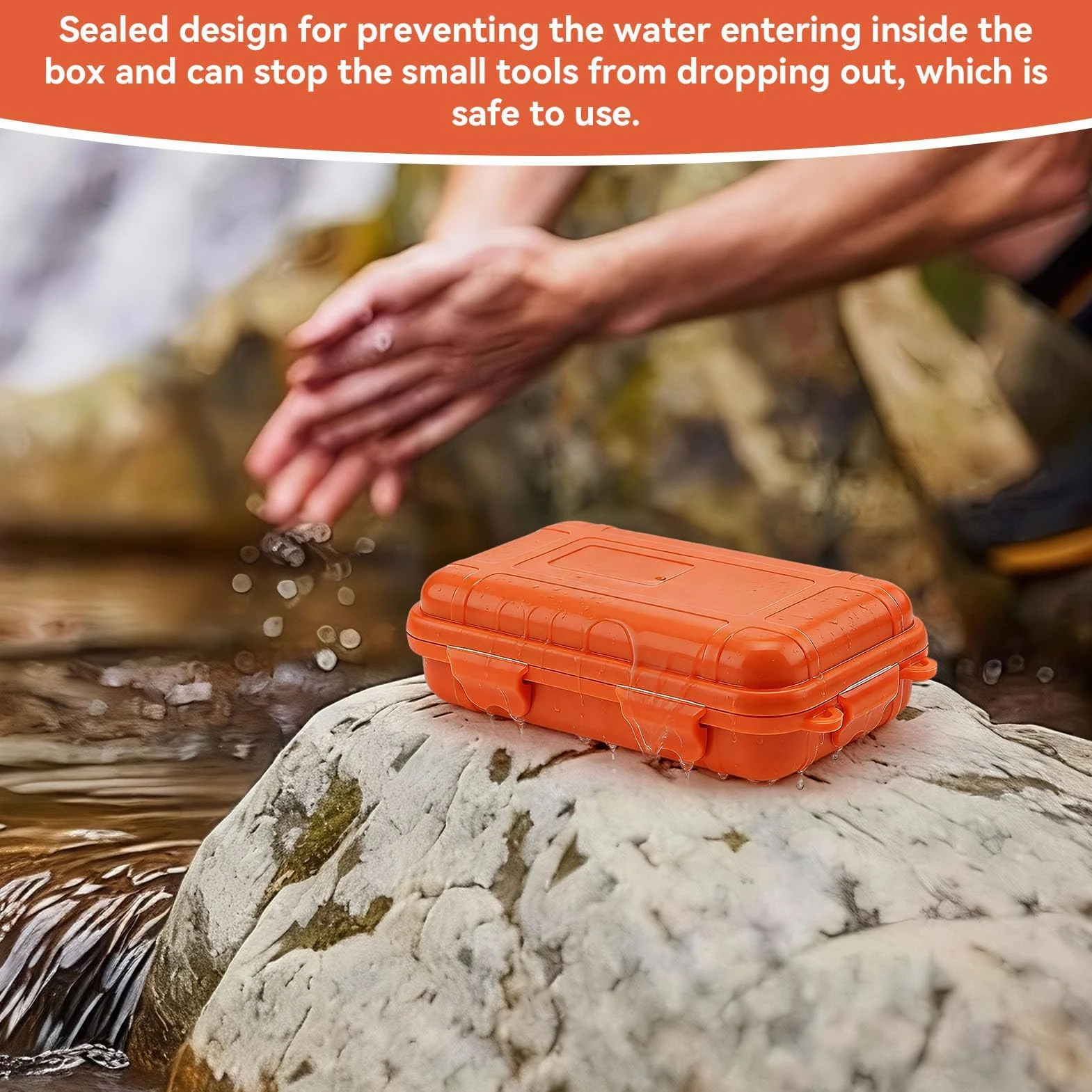 Estuche Organizador Impermeable Caja A Prueba De Golpes con 2 Hebillas En Forma De U para Viajes Al Aire Libre