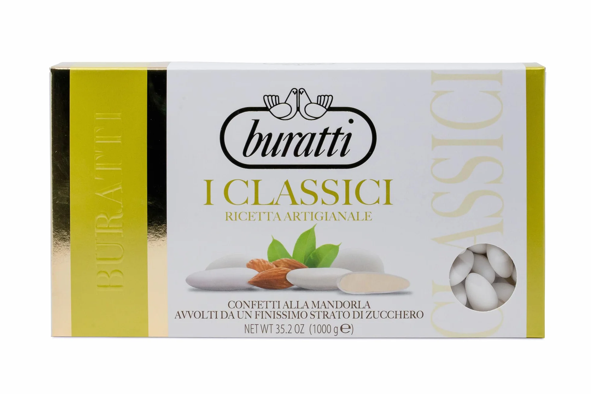 Buratti Confetti Almendras Azucarados Enteras Blanco 1000 g