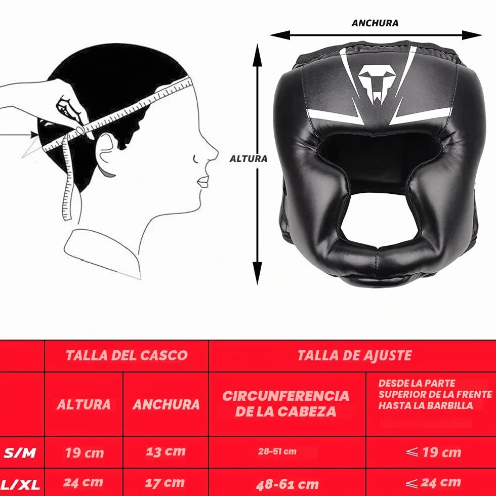 LangRay Casco de Boxeo para niños y Adultos Protector de Cabeza con Malla para Sparring Karate Taekwondo