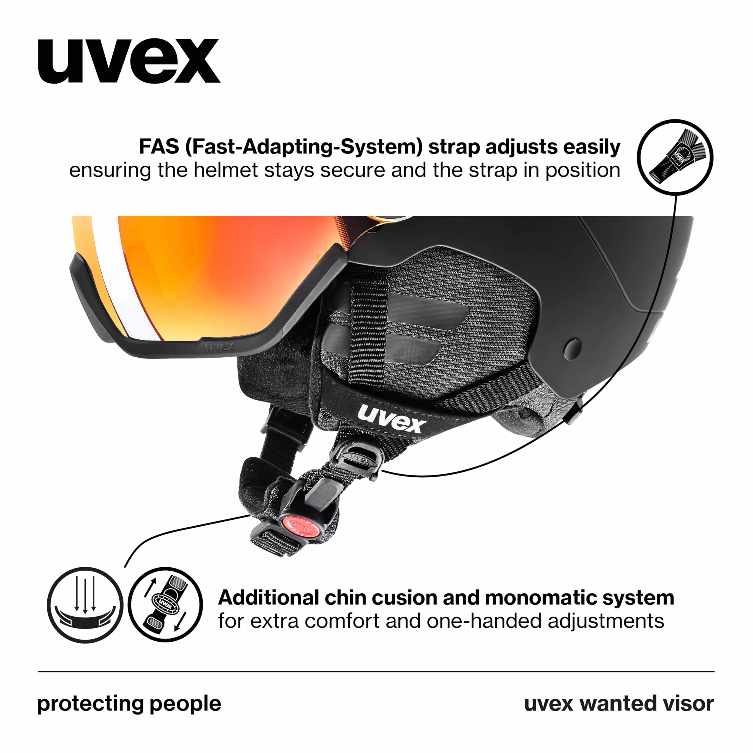 uvex Wanted Visor Casco de esquí Adultos