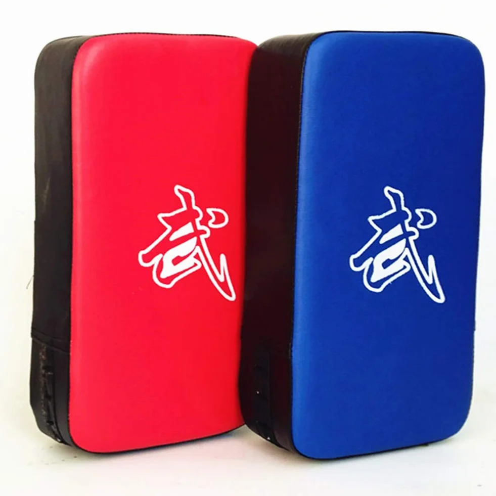 Guantes Boxeo Almohadilla de Palma Kick Pads Artes Marciales Golpe Cuerpo Pad Rojo Freesize