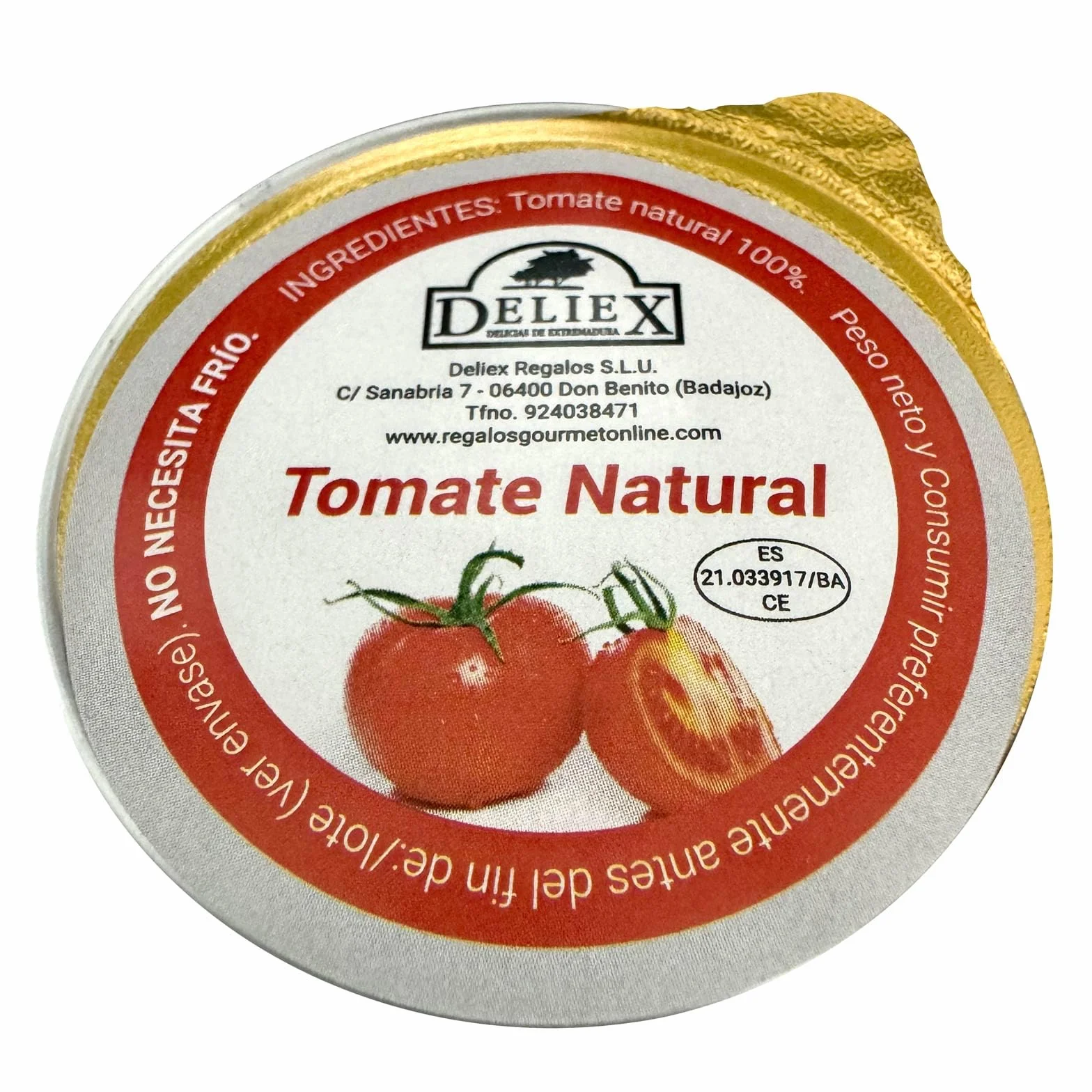 Deliex - Monodosis de 25 gr de Tomate Natural Rallado - 135 porciones x 25 gr - Especial Hosteleria - Totalmente Natural (135, Tomate Natural Rallado)