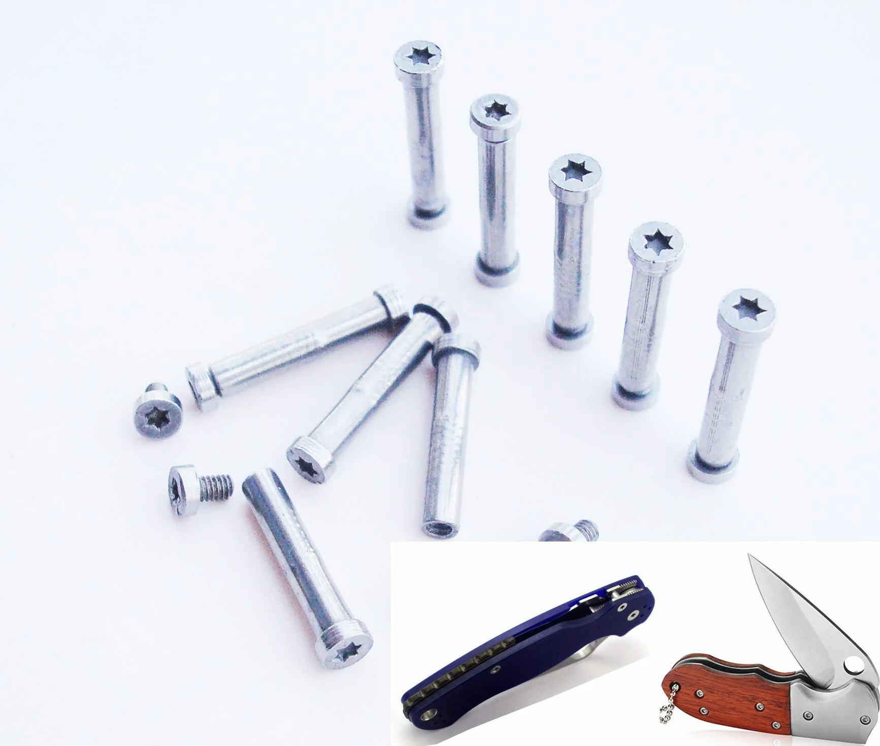 Cuchillo Plegable Acero Inoxidable EDC Caza Pack 10 Juegos 4mm