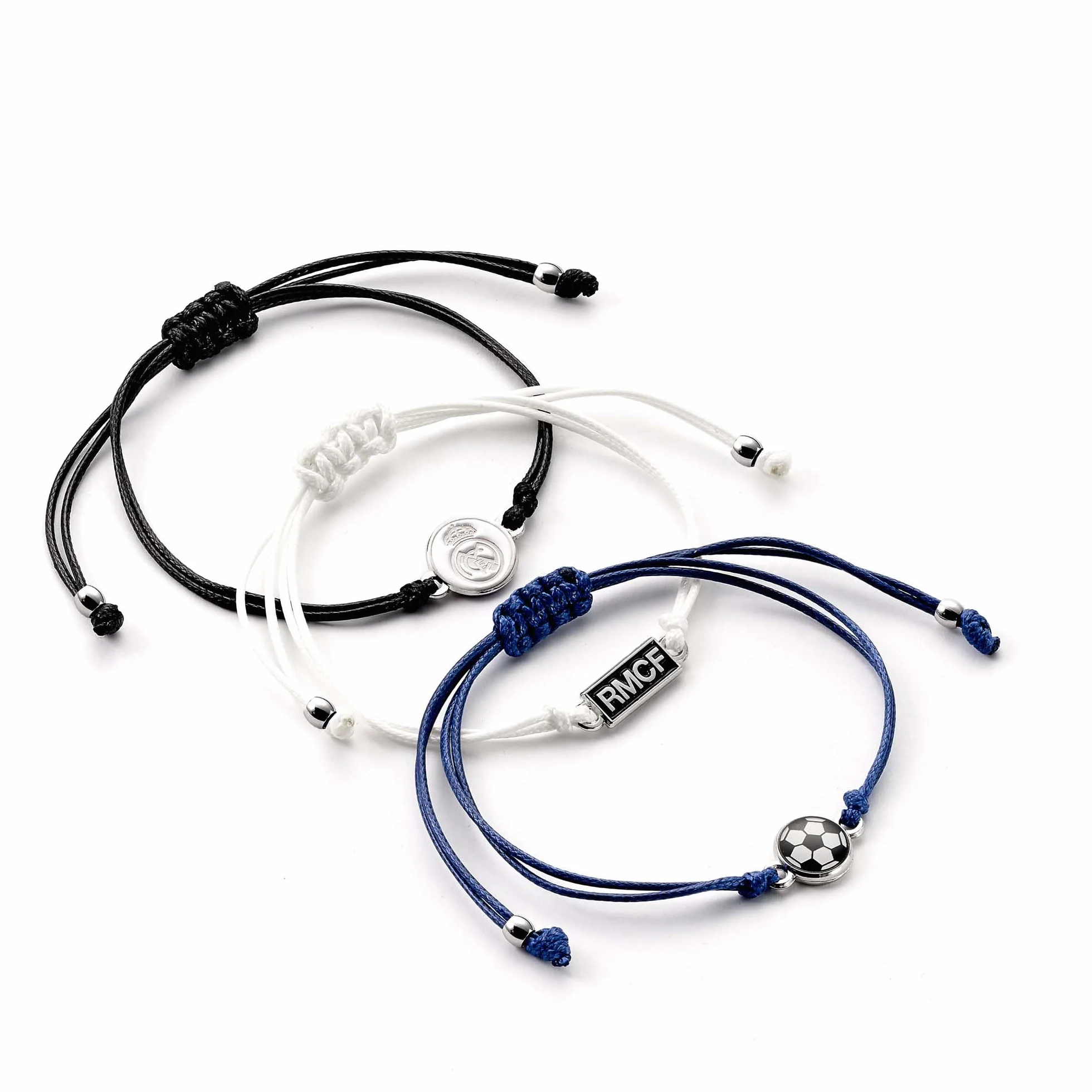 Conjunto de 3 pulseras de amistad del Real Madrid Club de Fútbol