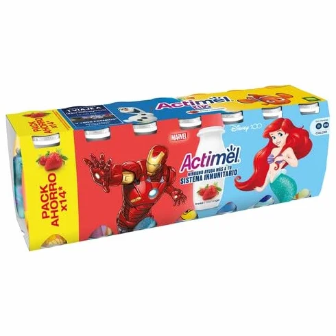 Danone (Pack 2 Und.) ACTIMEL VARIOS, DANONE (PRODUCTO REFRIGERADO) (FRESA KIDS, 14 Und.)