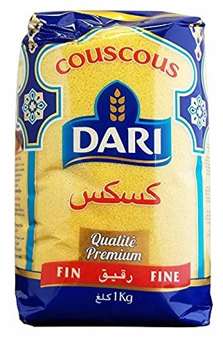 Dari Fine Moroccan cuscús 1 kg, 1 kg, paquete de 3